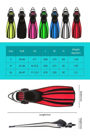 Ласты HOT DIVE Adjustable Spring Diving Fins