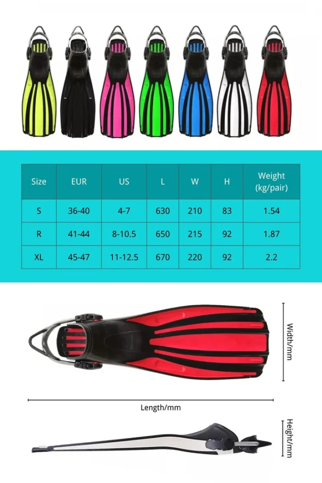 Ласты HOT DIVE Adjustable Spring Diving Fins